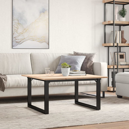 Soffbord O-ram 80x80x45 cm massiv furu och stål