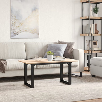 Soffbord O-ram 100x50x45 cm massiv furu och stål