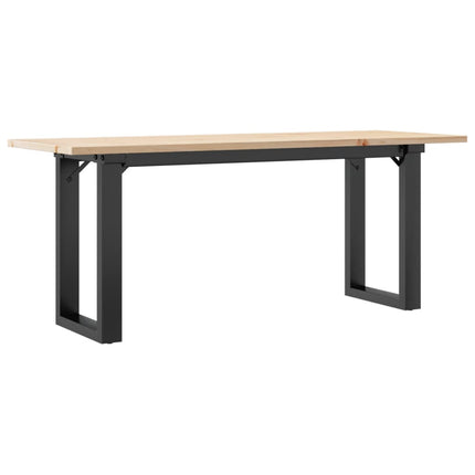 Soffbord O-ram 110x40x45 cm massiv furu och stål