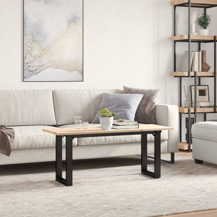 Soffbord O-ram 110x40x45 cm massiv furu och stål
