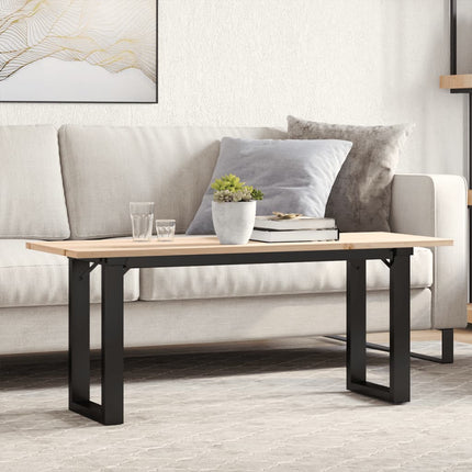 Soffbord O-ram 110x40x45 cm massiv furu och stål