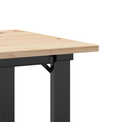 Matbord O-ram 50x50x75 cm massiv furu och stål