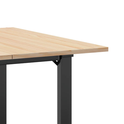 Matbord O-ram 80x80x75 cm massiv furu och stål