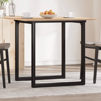 Matbord O-ram 80x80x75 cm massiv furu och stål