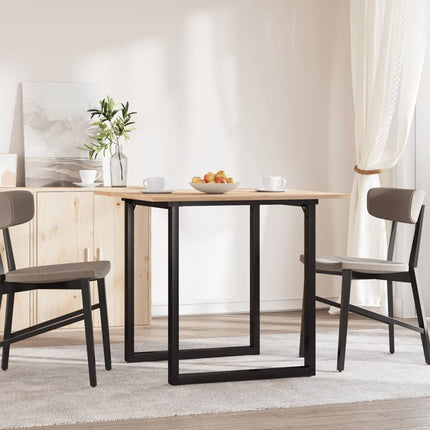Matbord O-ram 90x90x75 cm massiv furu och stål