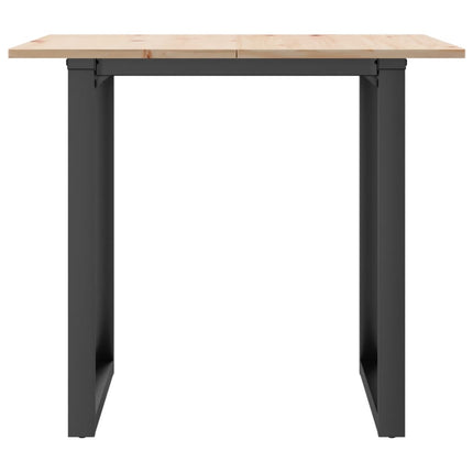 Matbord O-ram 90x90x75 cm massiv furu och stål
