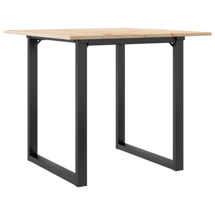 Matbord O-ram 90x90x75 cm massiv furu och stål