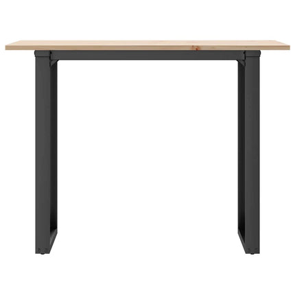 Matbord O-ram 100x50x75 cm massiv furu och stål