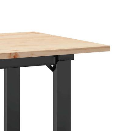 Matbord O-ram 100x50x75 cm massiv furu och stål