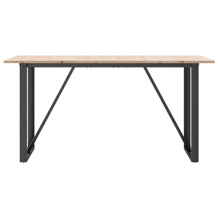 Matbord O-ram 160x80x75 cm massiv furu och stål