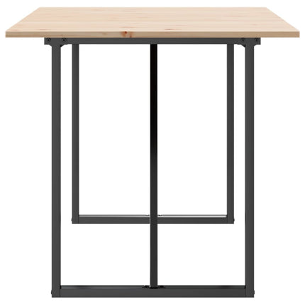 Matbord O-ram 160x80x75 cm massiv furu och stål