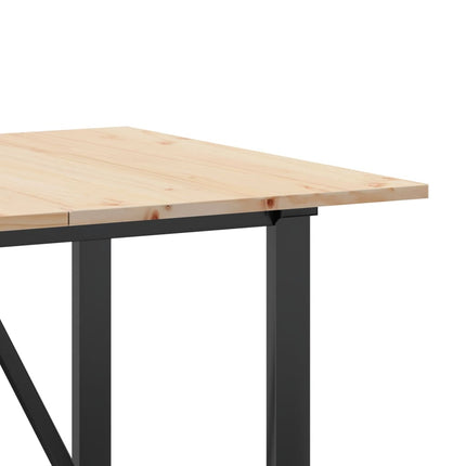 Matbord O-ram 160x80x75 cm massiv furu och stål