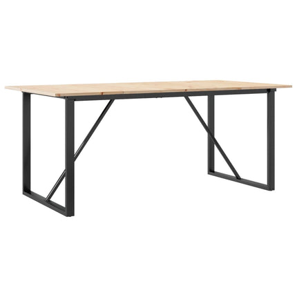 Matbord O-ram 180x90x75 cm massiv furu och stål