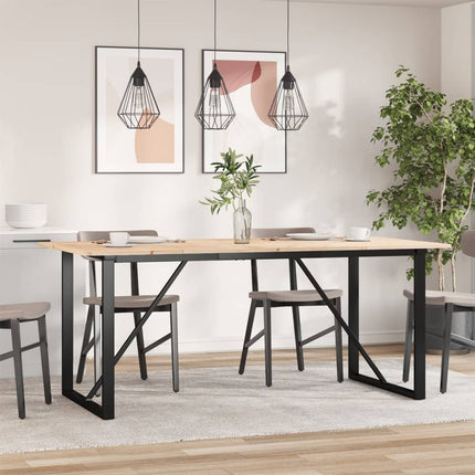 Matbord O-ram 180x90x75 cm massiv furu och stål