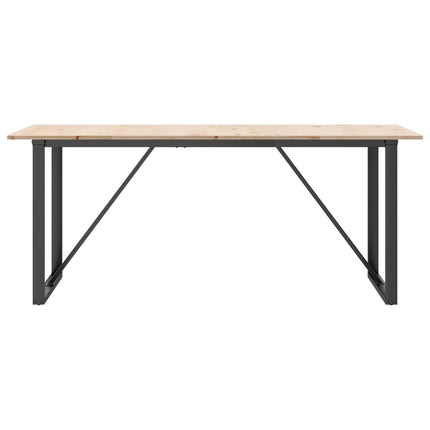 Matbord O-ram 180x90x75 cm massiv furu och stål