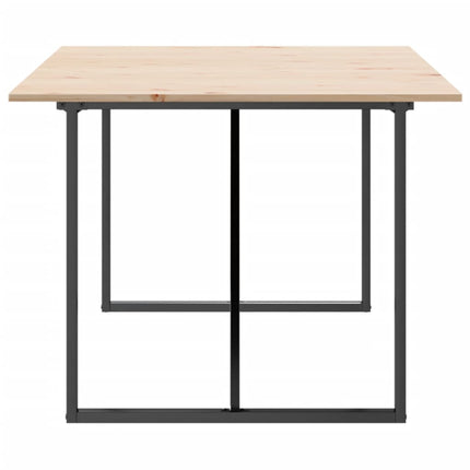Matbord O-ram 200x100x75 cm massiv furu och stål