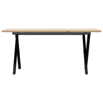 Soffbord X-ram 90x40x45 cm massiv furu och stål
