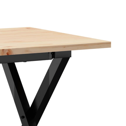 Soffbord X-ram 90x40x45 cm massiv furu och stål