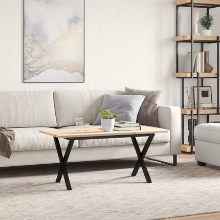 Soffbord X-ram 100x50x45 cm massiv furu och stål