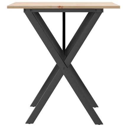 Matbord X-ram 70x70x75 cm massiv furu och stål