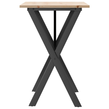 Matbord X-ram 80x50x75 cm massiv furu och stål