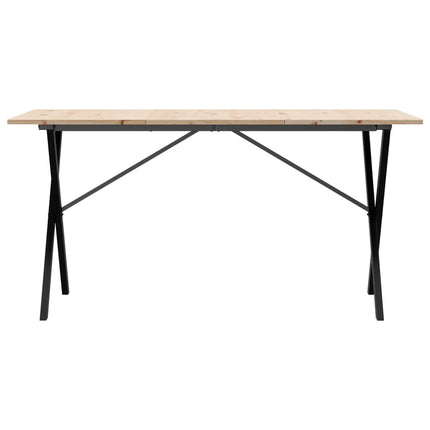 Matbord X-ram 140x80x75 cm massiv furu och stål