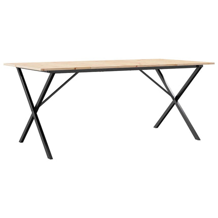 Matbord X-ram 180x90x75 cm massiv furu och stål