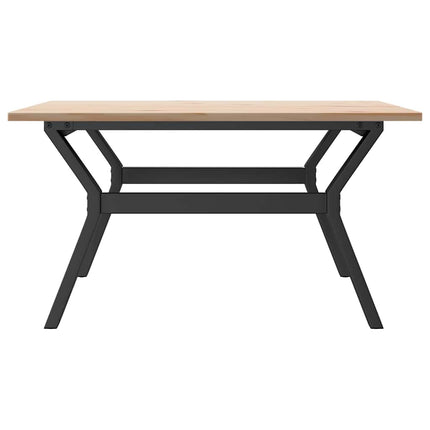 Soffbord Y-ram 90x90x45 cm massiv furu och stål