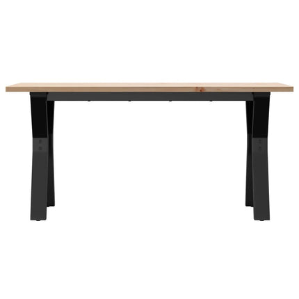 Soffbord Y-ram 100x50x45 cm massiv furu och stål