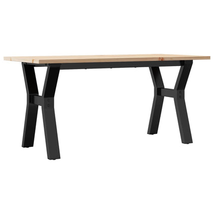 Soffbord Y-ram 100x50x45 cm massiv furu och stål