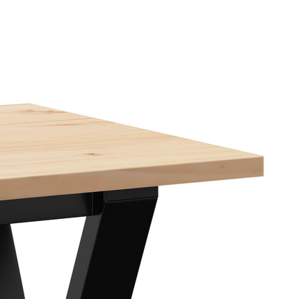 Soffbord Y-ram 100x50x45 cm massiv furu och stål