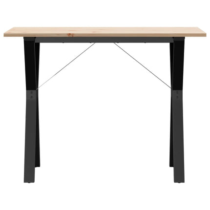 Matbord Y-ram 100x50x75 cm massiv furu och stål