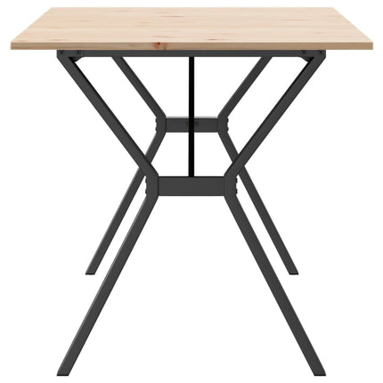 Matbord Y-ram 160x80x75 cm massiv furu och stål
