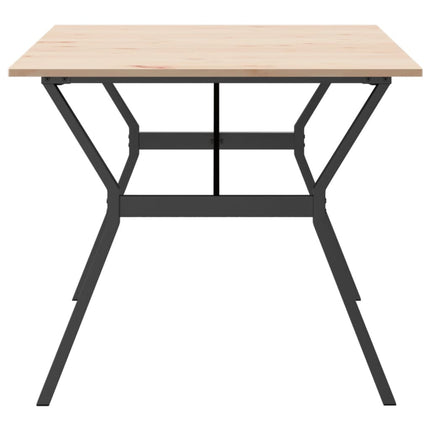 Matbord Y-ram 180x90x75 cm massiv furu och stål