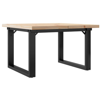 Soffbord O-ram 60x60x40,5 cm massiv furu och stål