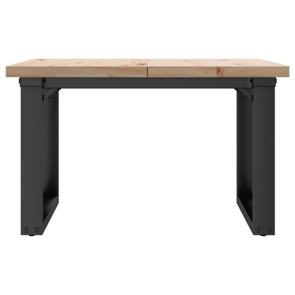 Soffbord O-ram 70x70x40,5 cm massiv furu och stål