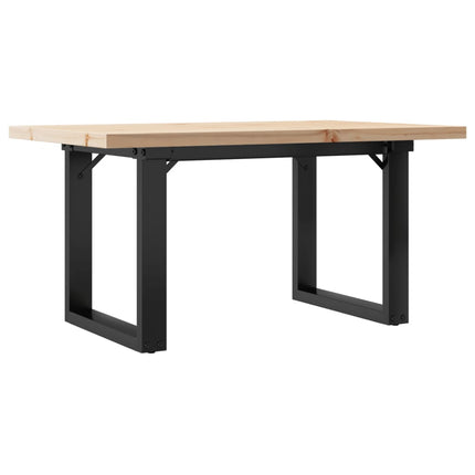 Soffbord O-ram 80x50x40,5 cm massiv furu och stål