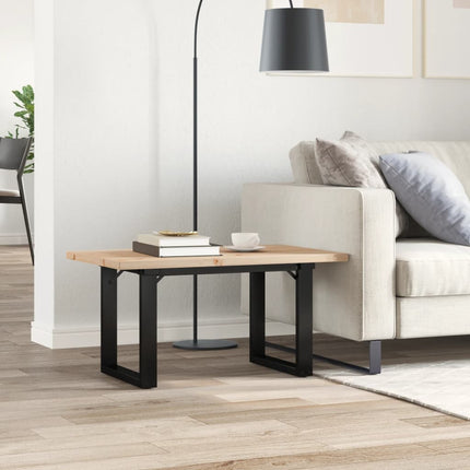 Soffbord O-ram 80x50x40,5 cm massiv furu och stål