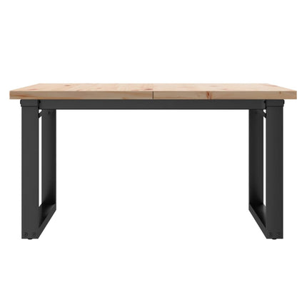 Soffbord O-ram 80x80x45,5 cm massiv furu och stål