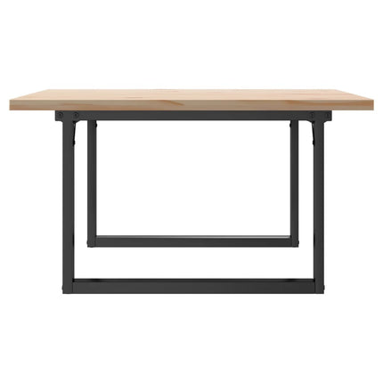 Soffbord O-ram 80x80x45,5 cm massiv furu och stål