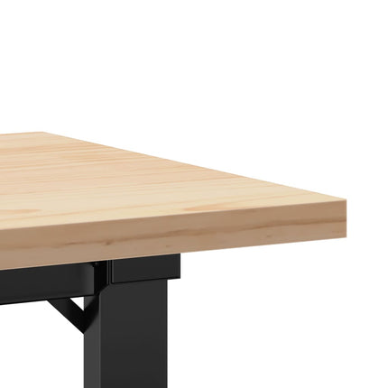 Soffbord O-ram 90x40x45,5 cm massiv furu och stål