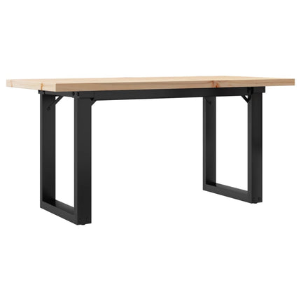 Soffbord O-ram 100x50x45,5 cm massiv furu och stål