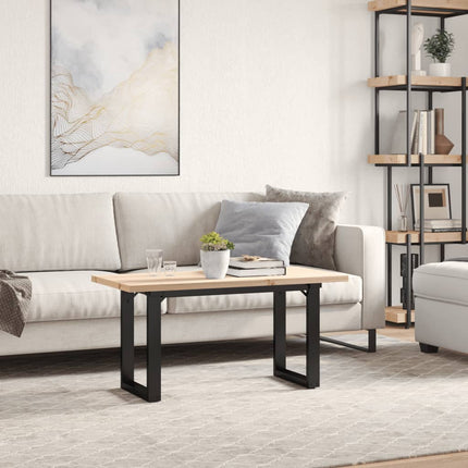Soffbord O-ram 100x50x45,5 cm massiv furu och stål