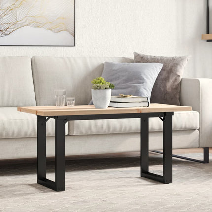 Soffbord O-ram 100x50x45,5 cm massiv furu och stål