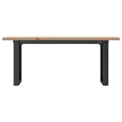 Soffbord O-ram 110x40x45,5 cm massiv furu och stål