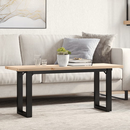 Soffbord O-ram 110x40x45,5 cm massiv furu och stål
