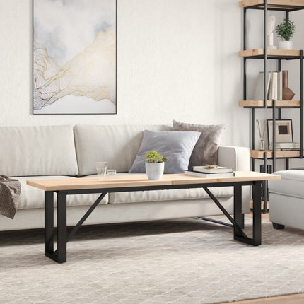 Soffbord O-ram 160x40x45,5 cm massiv furu och stål