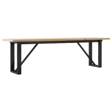 Soffbord O-ram 160x40x45,5 cm massiv furu och stål