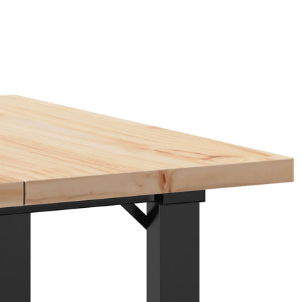 Matbord O-ram 60x60x75,5 cm massiv furu och stål
