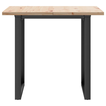 Matbord O-ram 80x80x75,5 cm massiv furu och stål